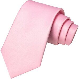 Men's Blush Pink Solid Pure Color Imported Polyester Formal Neck Ties